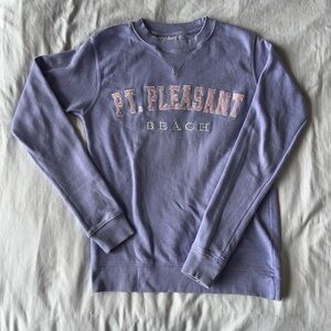 Purple Pt. Pleasant Beach Crewneck Sweater